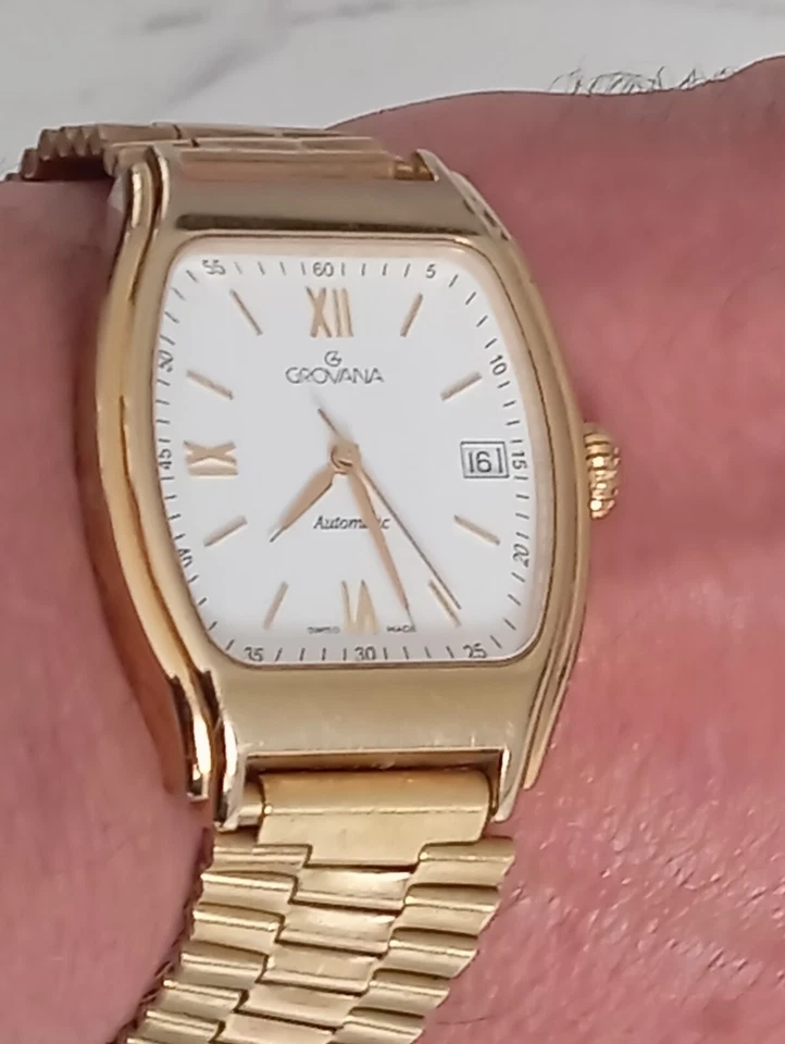 Reloj Pulsera Suizo Hombre "Grovana" Automático 25 Piedras Cristal Zafiro,5 ATM. Foto 2 de 4