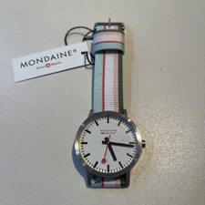 Mondaine Official Swiss Railways SBB CFF FFS 30360 Watch Blue Sports Strap