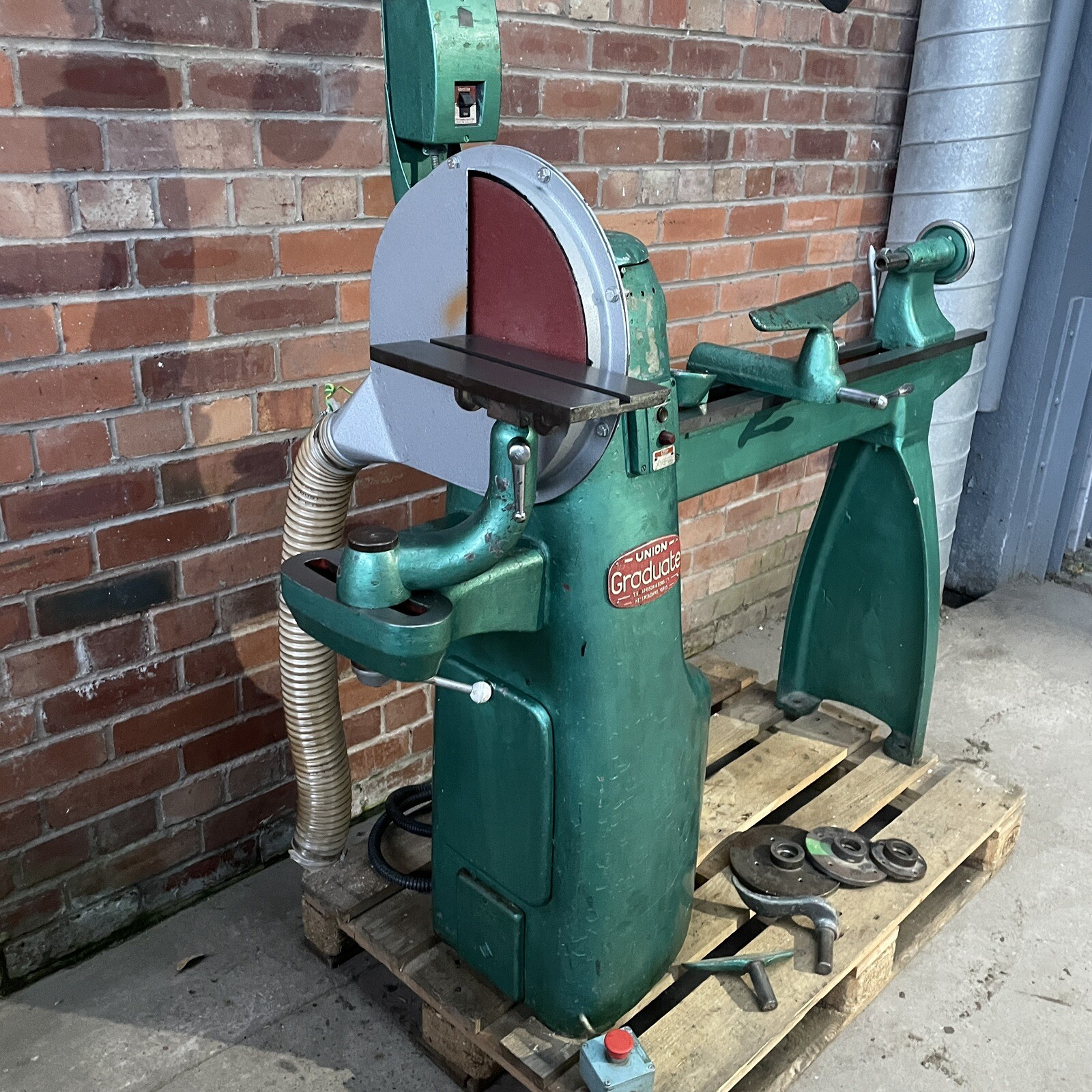 Union Graduate Wood Turning Lathe 3 Phase with Outboard Disc Sander