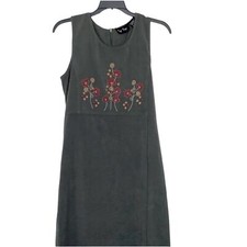 Tip Top vintage green floral maxi dress size small