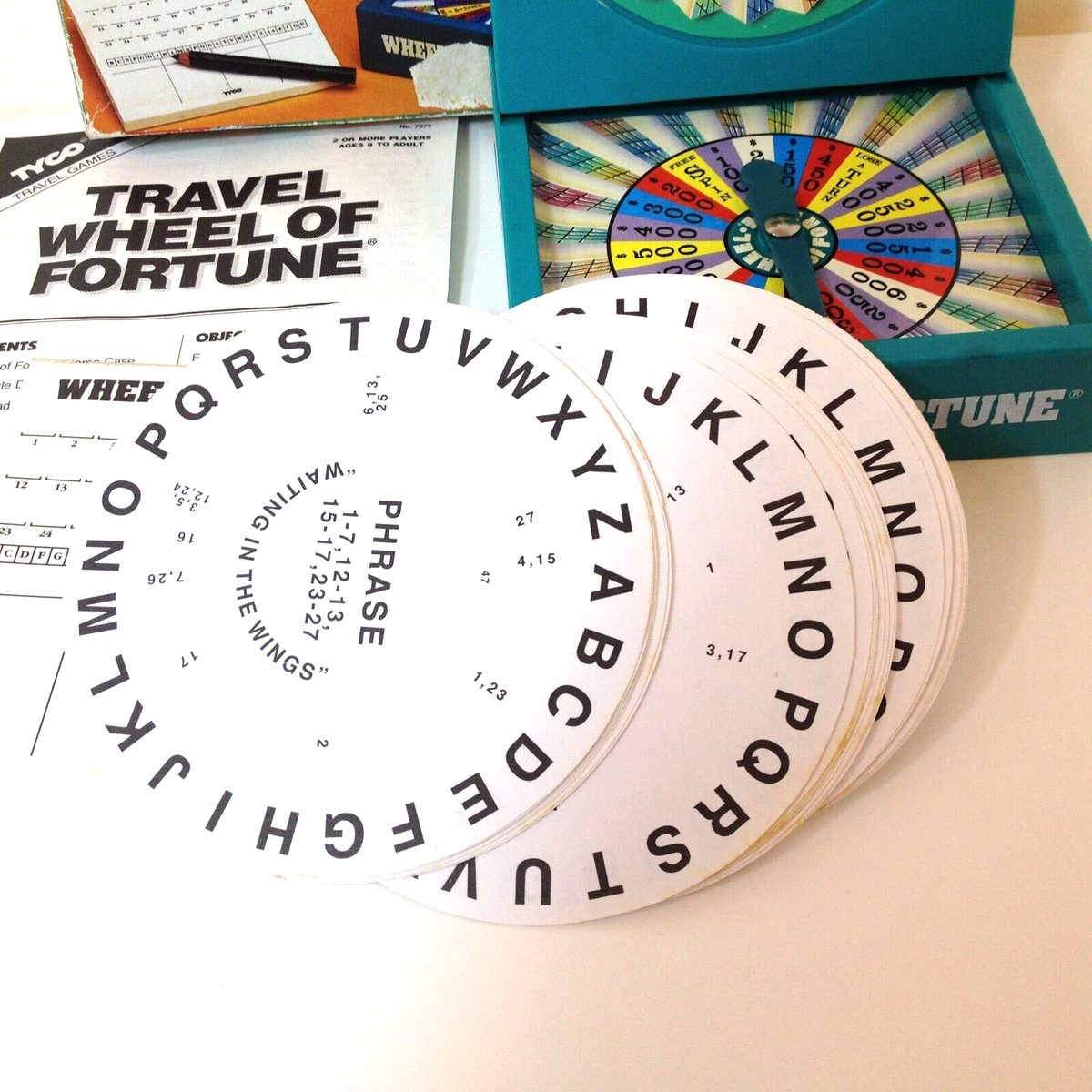 Travel Wheel Of Fortune Vintage Board Game By Tyco 1993 for sale