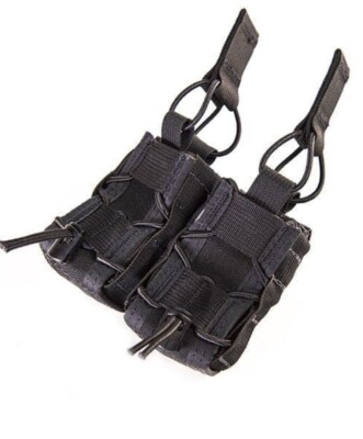 High Speed Gear Double 40mm Molle Taco Pouch - Schwarz - Airsoft Neu UVP 54,99£