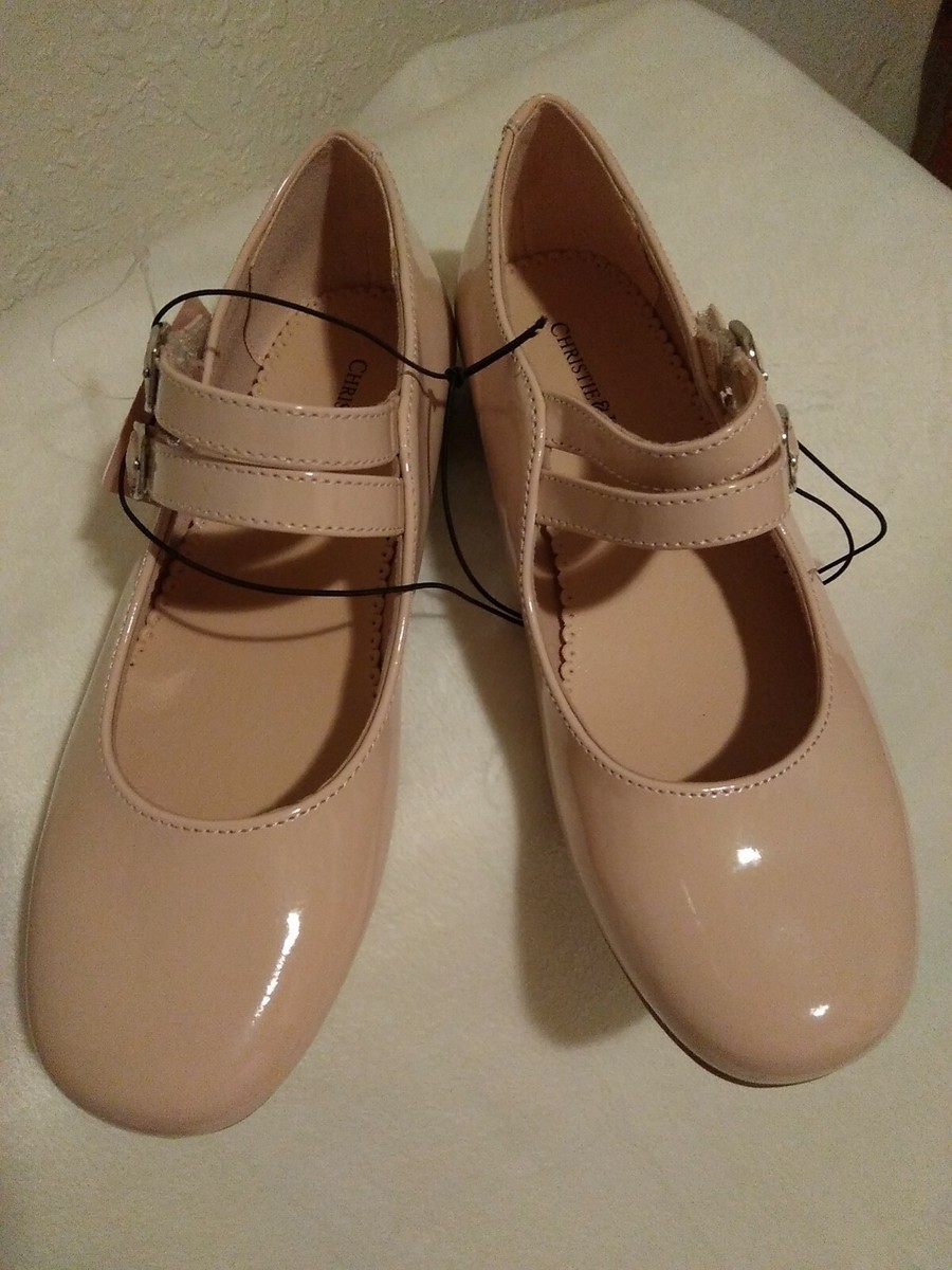 Girls Dress Shoes Christie Jill Pink Patent Mary Janes Size