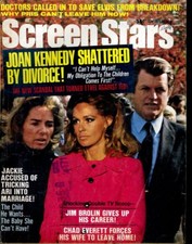 Steve McQueen Mary Tyler Moore Chad Everett Joan Kennedy Screen Stars April 1971