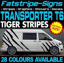 to fit VW TRANSPORTER T6 TIGER STRIPES GRAPHICS STICKERS DAY VAN CAMPER SWB LWB