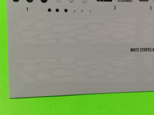 1970 70 Monte Carlo Lowrider 1/25 AMT Decal Sheet Embleme Green White Flames - Bild 2 von 9