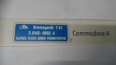 Aufkleber ATE Bremsgerät T51  3.6142-0602.4  Opel Commodore A