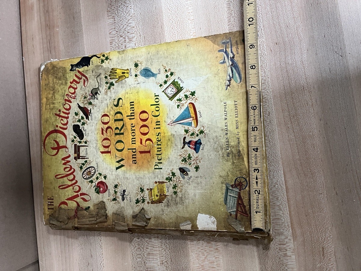 VINTAGE 1944 The Golden Dictionary Giant Golden Book~1030 Words