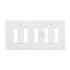 White Metal Air Vent Grille 200mm x 100mm with Shutter Flat Louvre Duct Cover