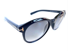 New Tom Ford Riley TF 298 01B 51mm Round Black Men's Women's Sunglasses .