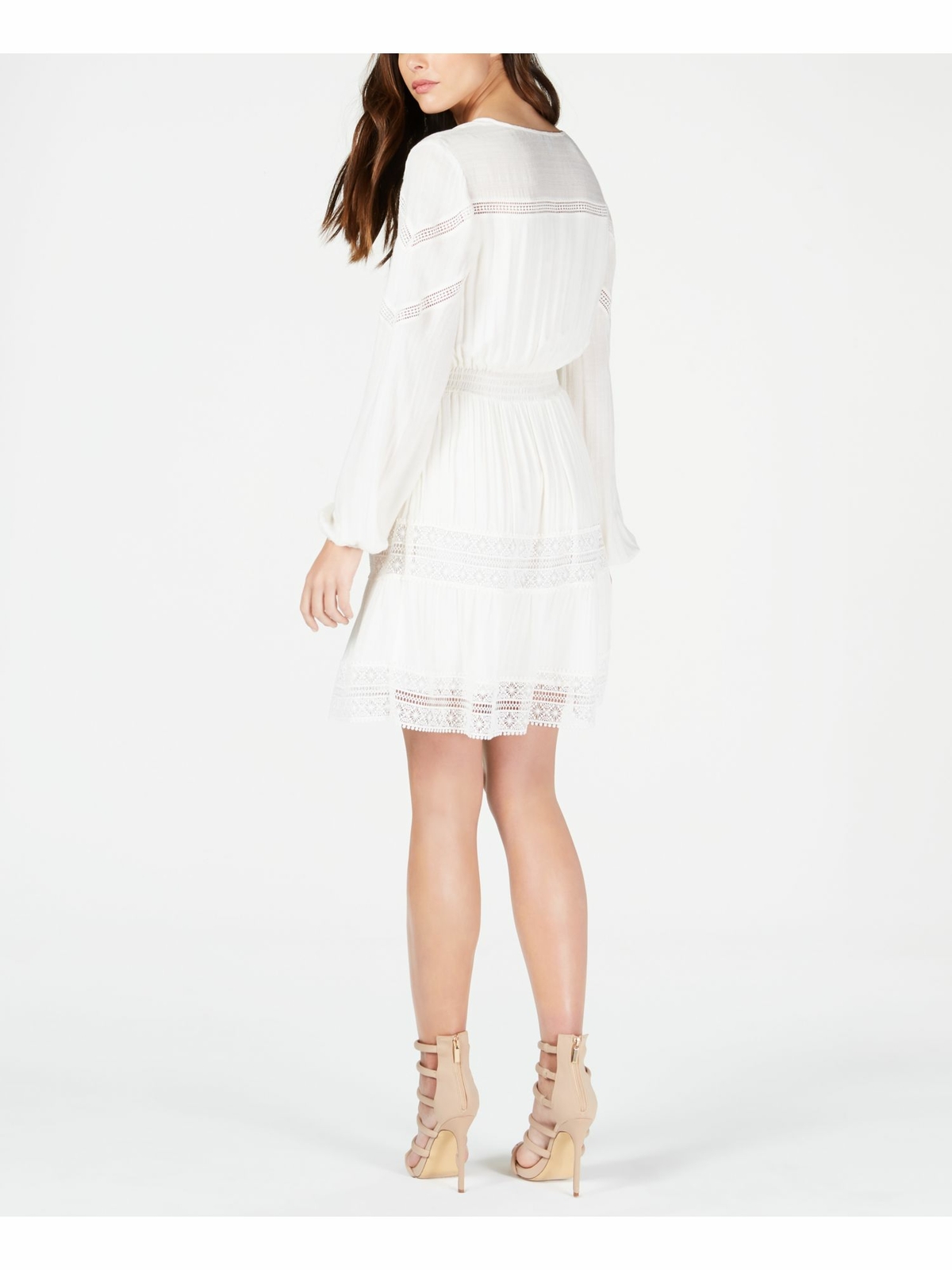 Купить GUESS Womens Ivory Long Sleeve V 