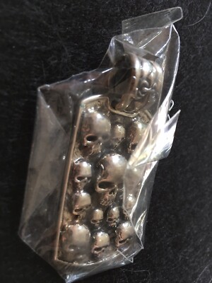 Affliction .925 Sterling Silver Clustered Skull Dog Tag | eBay