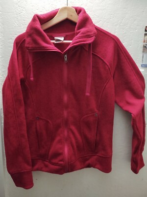 Avalanche Women's Size Large Red Sweatshirt Full Zip Jacket Fleece Sherpa 
