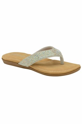 dunlop diamante flip flops