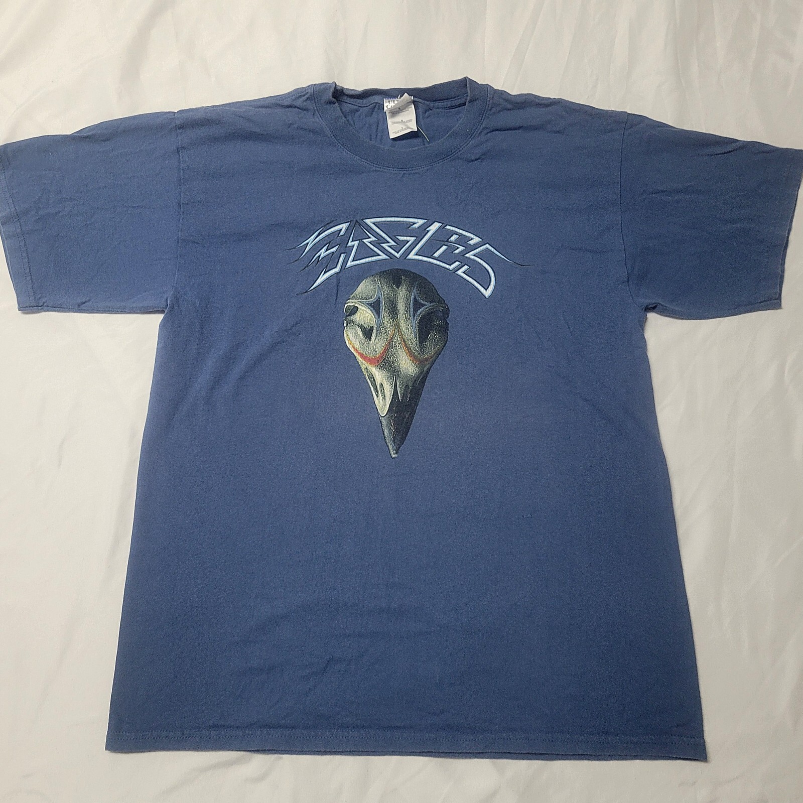 Vintage Eagles Blue Tour 2005 Y2K Graphic Tee Size L Double-Sided Crewneck