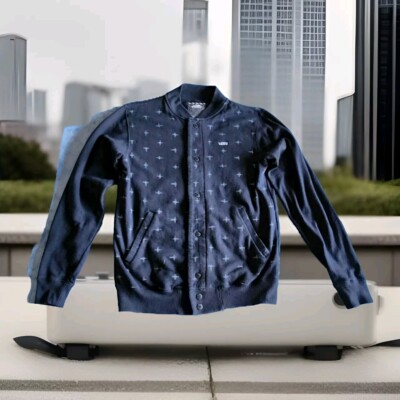 VANS Off The Wall Men's Small Black Regular Fit SNAP Jacket