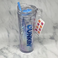 NEW 2025 Dunkin 24oz Insulated Tumbler Acrylic BLUE **FREE GIFT W/PURCHASE**