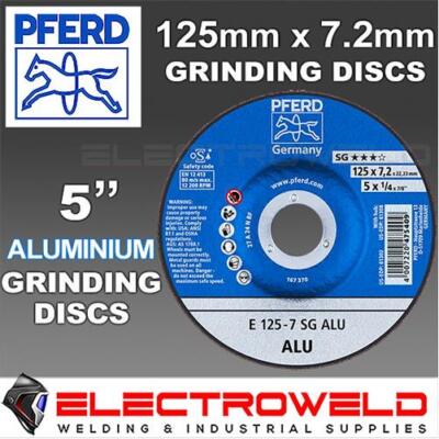 5 x PFERD 125mm 5  Aluminium Grinding Wheels Depressed Centre Angle Grinder Disc