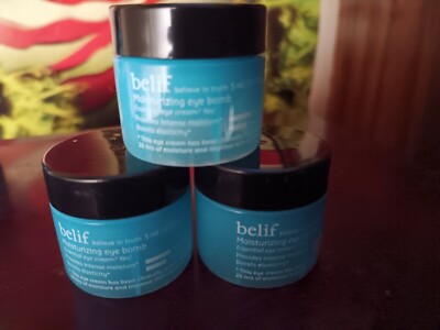 Lot of 3X BELIF Moisturizing Eye Bomb Essential Eye Cream 5ml each= 15ml travel