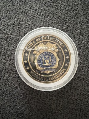 Rodney K. Harrison Chief Of Detectives NYPD Challenge Coin In Case 