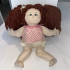 Vintage Doll -Soft Sculpture Homemade (Cabbage Patch Like) Red Hair & Green Eyes