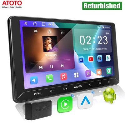 ATOTO OBD2 Scanner Double DIN 10.1'' Android Screen Car Stereo AI-Radio GPS Wifi