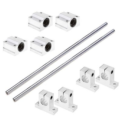 2PCS 8mmX 300mm Linear Motion Rod Shaft Guide with 4 PCS Ball Bearing & 4 PCS...