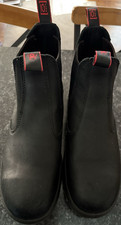Redback Men s Black Leather Boots Pull-On Rou...