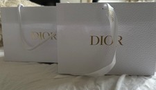   DIOR   Classic White Gift Shopping Bag 4   Small Rectangle   NEVER USED  