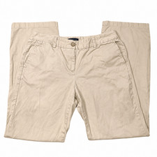 Lands' End Women's Khaki Chino Pants Size 10 Fit 2 Beige Cotton Straight Leg