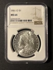 1901 O MORGAN DOLLAR NGC MS 64 - UNCIRCULATED - $1