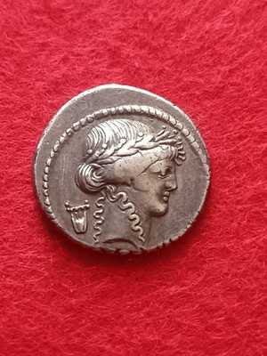 Roman Republic Silver Denarius of Claudius Family   Superb High Grade Choice...