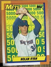 Nolan Ryan Topps #2 Multiple Errors Blackness Off Center Front & Back