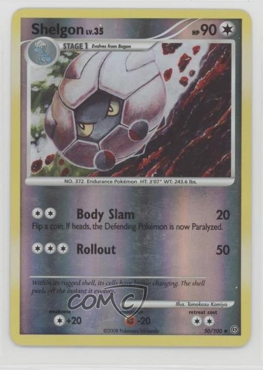 Shelgon Reverse Foil Pokémon Diamond & Pearl Stormfront #50 2008