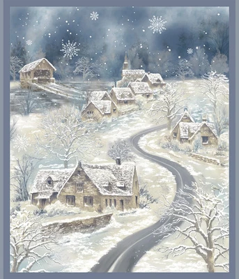 Winter Town Puff Panel, 36in x 42in Winter Whisper from Windham Fabrics