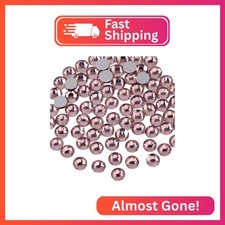 Beadsland Flat Back Crystal Rhinestones Round Gems for Nail Art and Craft Glue F