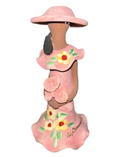 Muñeca Limé -Faceless Ceramic Doll Statue Sculpture. Dominican Republic. 7.25”
