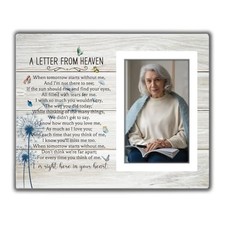 Letter from Heaven Memorial Picture Frame, Sympathy Gifts Bereavement Gifts