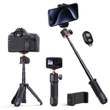 K F CONCEPT MS09 Selfie Stick Tripod, Handheld Tripod Small Camera Black