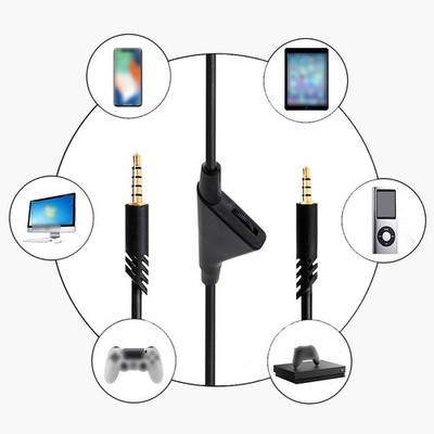 2 m Ersatz Audiokabel mit Inline Steuerung für Astro A10 A30 A40 A40TR