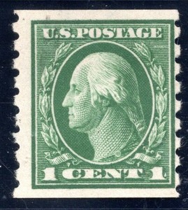 SC#412, 1912--1c George Washington, Perf. 8.5 Vert., M/NH