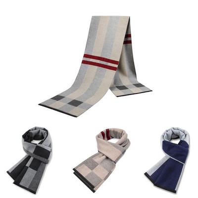 Men Scarf for Man Winter Copy Cashmere Shawl Stylish Brand Soft Keep