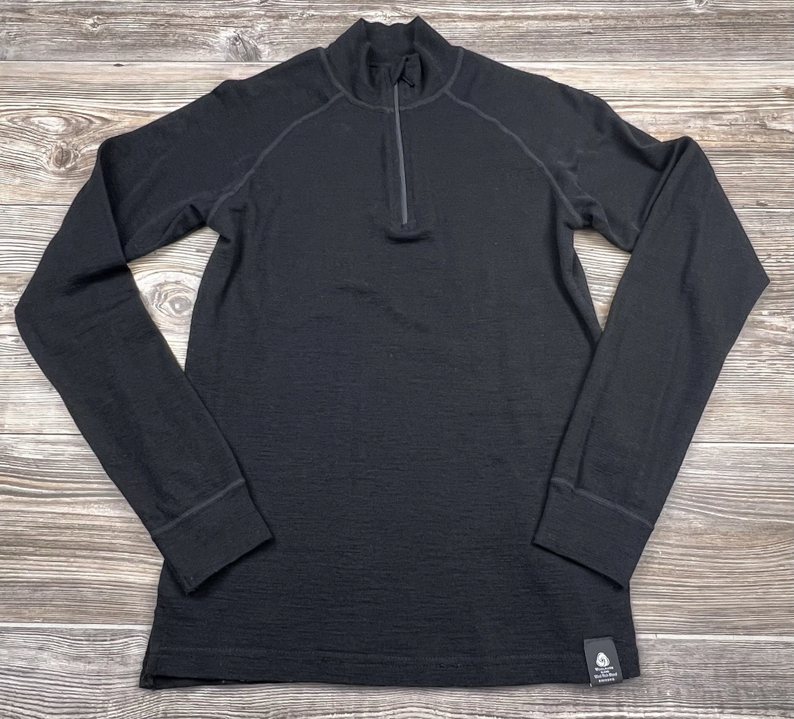 MOUNTAIN WAREHOUSE EXTREME Merino Wool Shirt 1/4 Zip Baselayer Black Womens XS