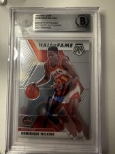 Dominique Wilkins Authentic Auto Panini 2019-20 Mosaic Hall Of Fame Beckett Cert