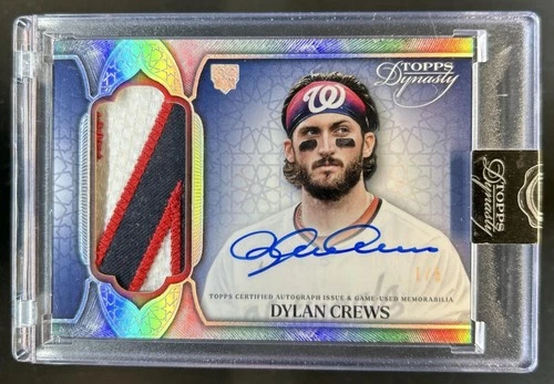 2025 Topps Dynasty Dylan Crews Patch Auto Silver Rookie RC #/5 Nationals