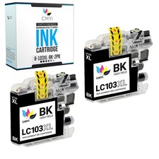 Compatible 2PK LC103 XL Black Ink Cartridge fits Brother MFC-J245DW J285DW