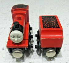 1992 Thomas  Friends Wooden Railway Train JAMES Version 2 Staples Flat Magnet