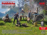 Icm 35618 - 1:35 FeldküChe, Wwii German Field Kitchen With Cooks(100% New Molds)