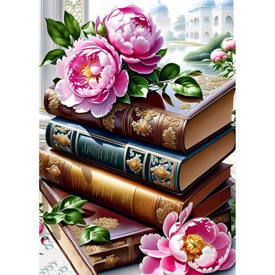DPHERO Vintage Books Diamond Painting Kits for Beginners Adults,5D USYZ759 