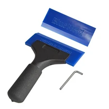 Blue MAX Rubber Blade Squeegee Tendon Grip Handle PPF Window Tinting Scraper USA